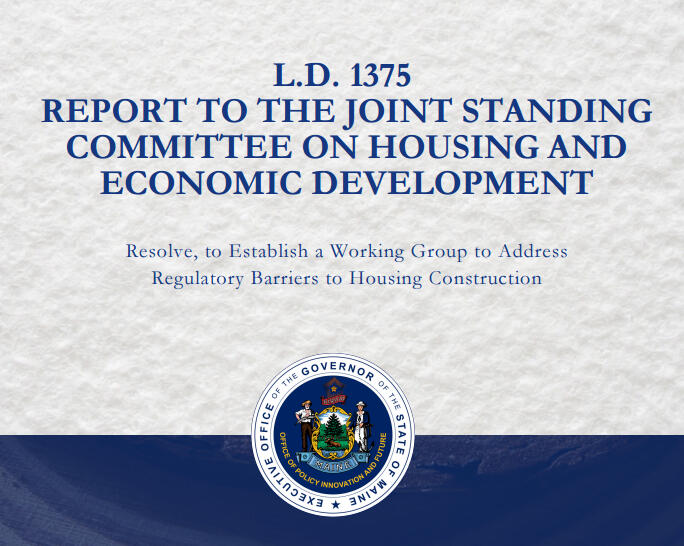 State of Main Report to the Joint Standing Committee on Housing and Economic Development